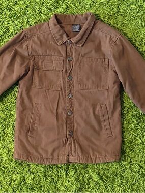 Ring of Fire Brown Kids Canvas Button Jacket